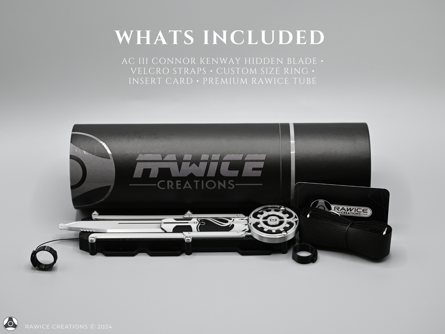 RAWICE CREATIONS V2 Assassin's AC III Connor Kenway Pivot Hidden Blade (RIGHT Arm Version)