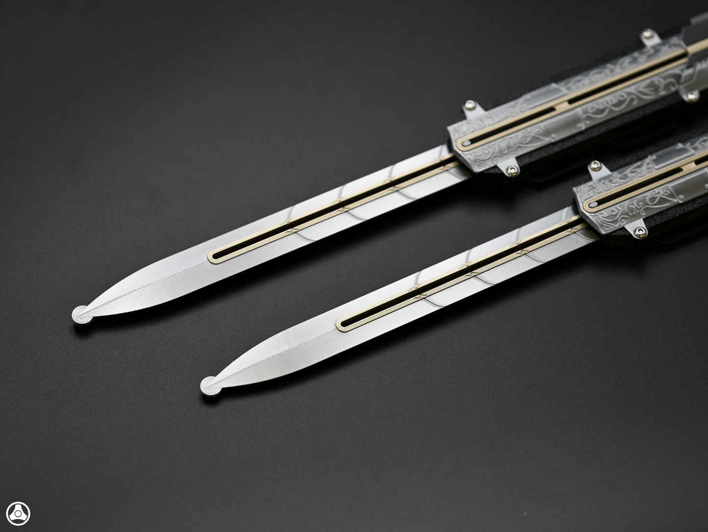 RAWICE CREATIONS V2 Assassin's Black Flag Adewale / Mary Read Hidden Blade Pair Premium Edition