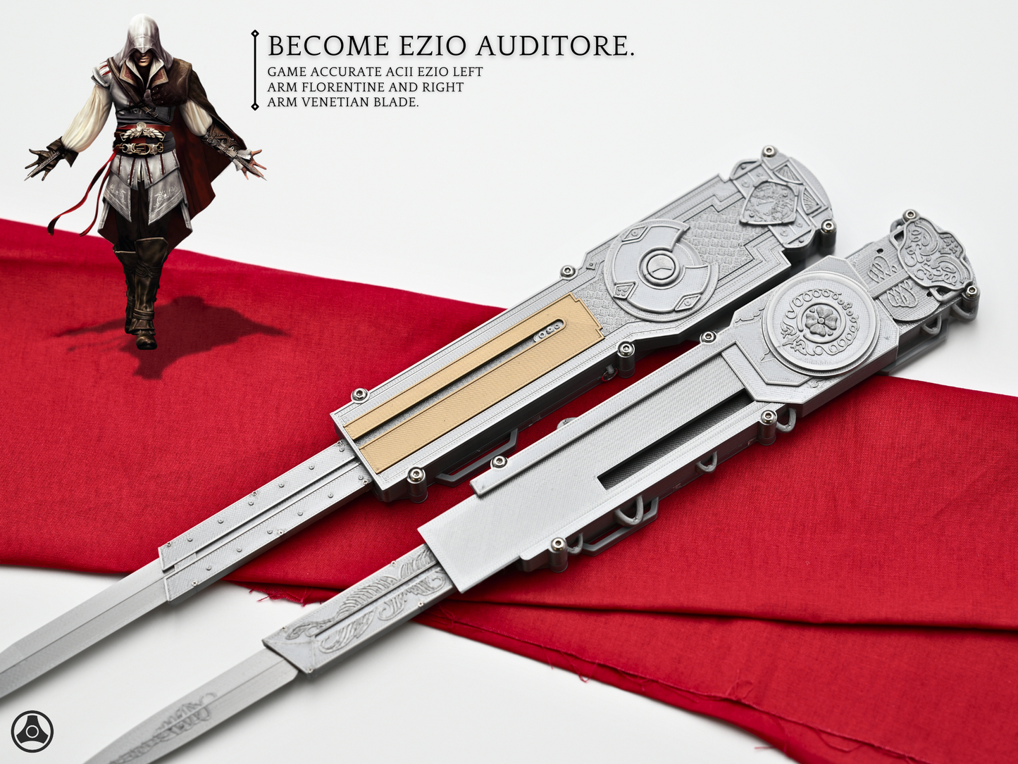 RAWICE CREATIONS V2 Assassin's II Dual Ezio Auditore Florentine and Venetian Left + Right Arm Hidden Blade Pair
