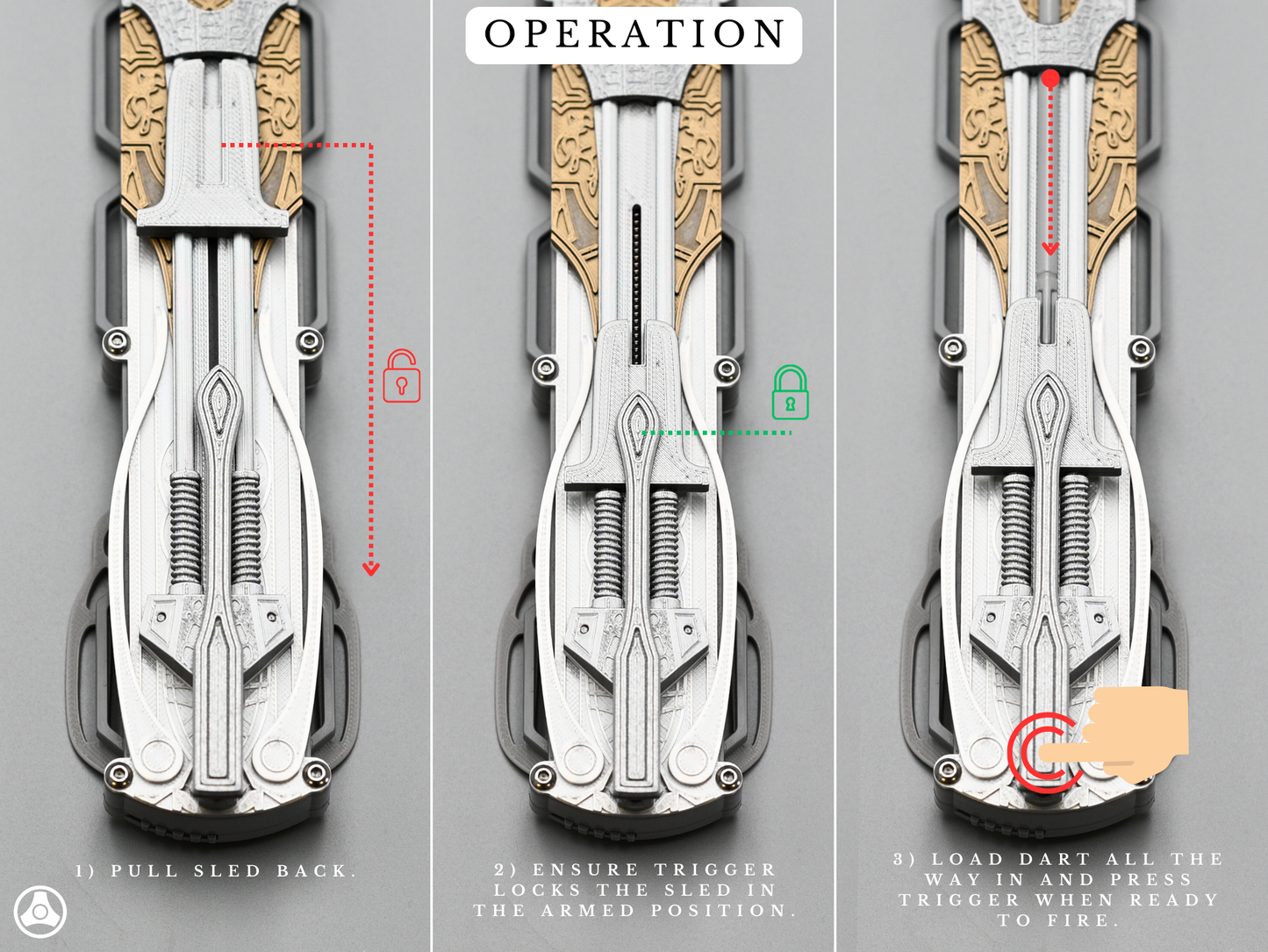 RAWICE CREATIONS V2 Assassin's Dual Maria Hidden Blades (Blade Pair) AC Movie Blades