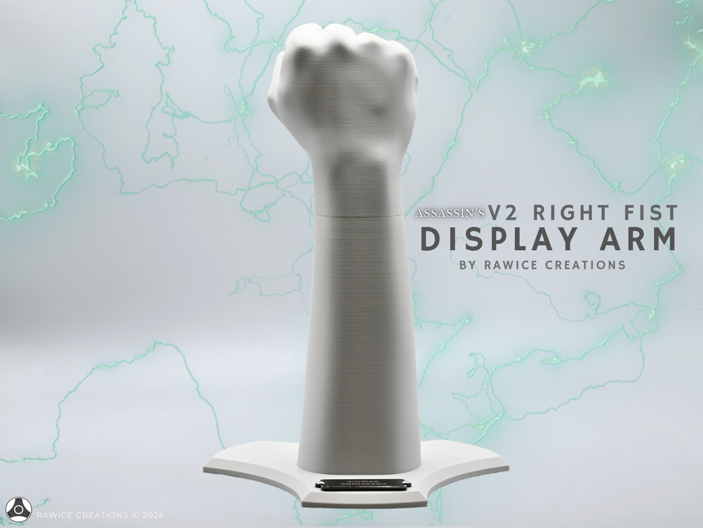 RAWICE CREATIONS Rawice Creations V2 Fist Display Arm Stand - For Assassin's Hidden Blades