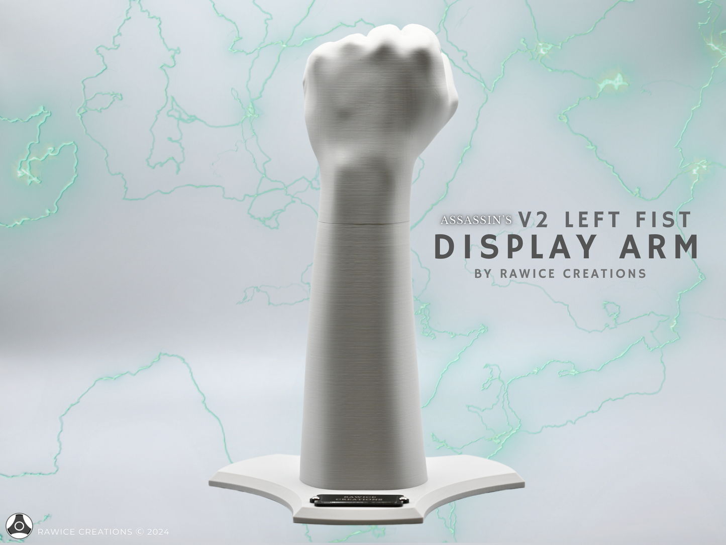 RAWICE CREATIONS Rawice Creations V2 Fist Display Arm Stand - For Assassin's Hidden Blades