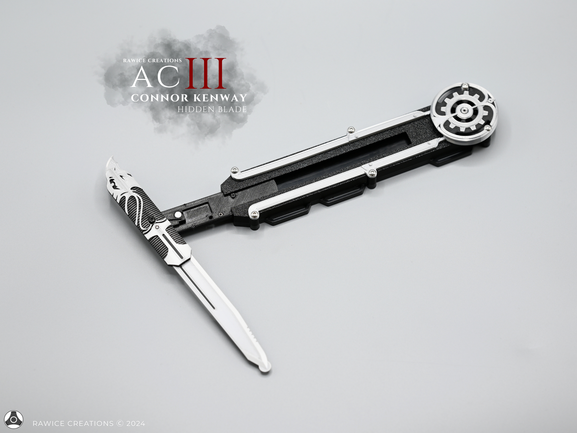 RAWICE CREATIONS V2 Assassin's AC III Connor Kenway Pivot Hidden Blade (RIGHT Arm Version)