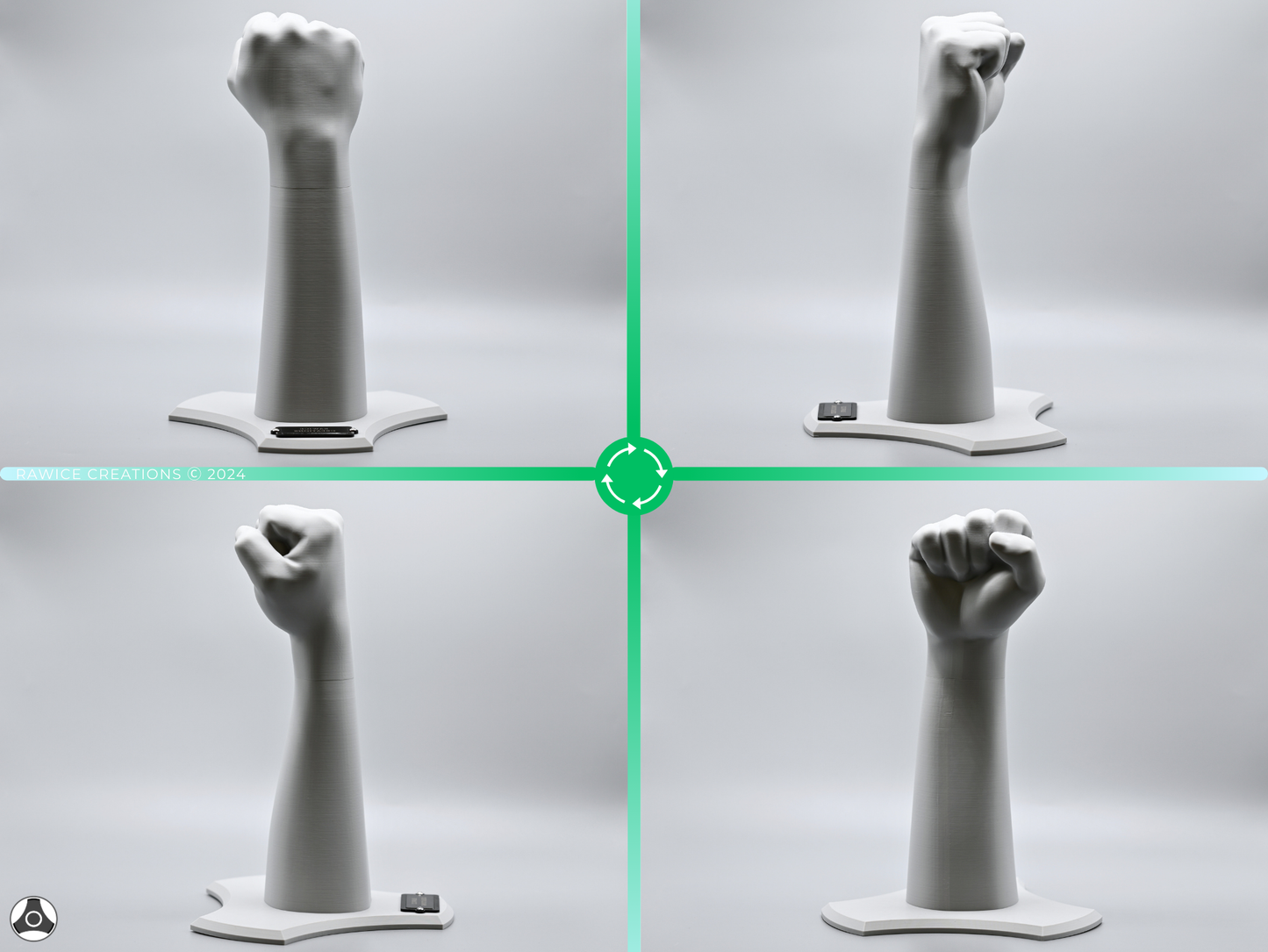 RAWICE CREATIONS Rawice Creations V2 Fist Display Arm Stand - For Assassin's Hidden Blades
