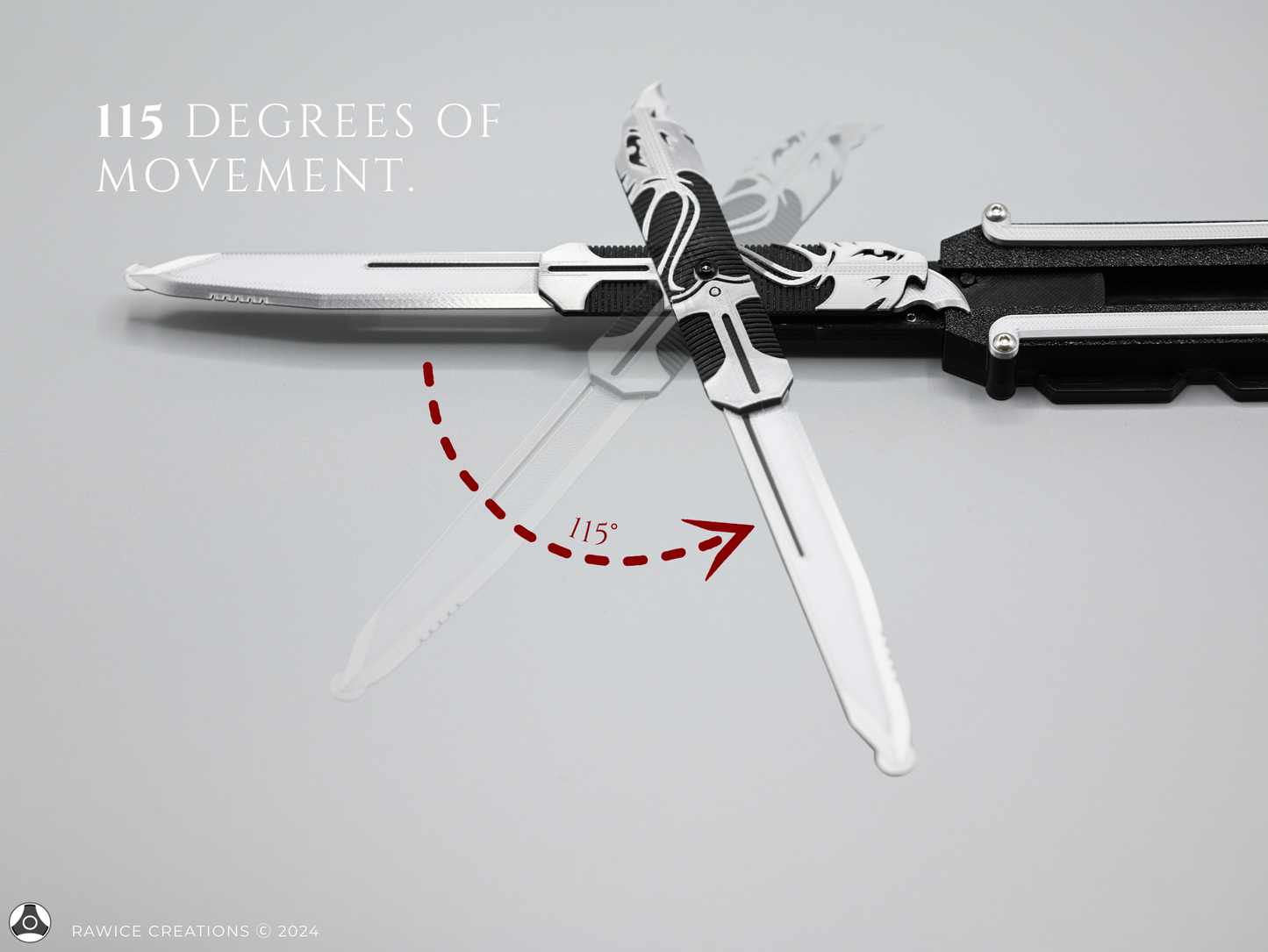RAWICE CREATIONS V2 Assassin's AC III Connor Kenway Pivot Hidden Blade (RIGHT Arm Version)