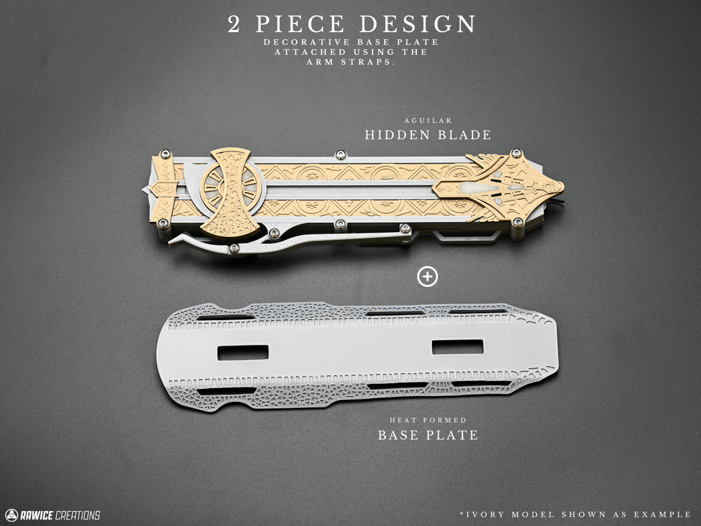 RAWICE CREATIONS V2 Assassin's Aguilar Hidden Blades Pair - AC Movie Blades (2 Colour Options)