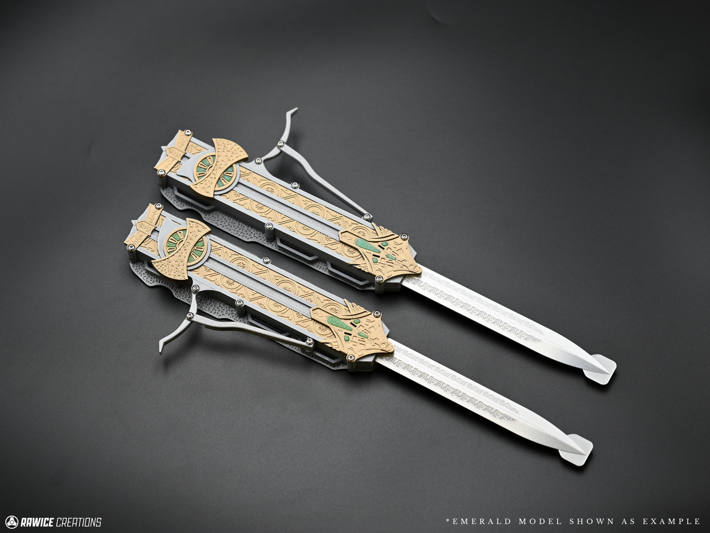 RAWICE CREATIONS V2 Assassin's Aguilar Hidden Blades Pair - AC Movie Blades (2 Colour Options)