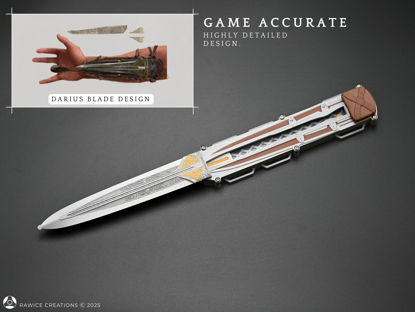 RAWICE CREATIONS V2 Assassin's Odyssey Darius Hidden Blade