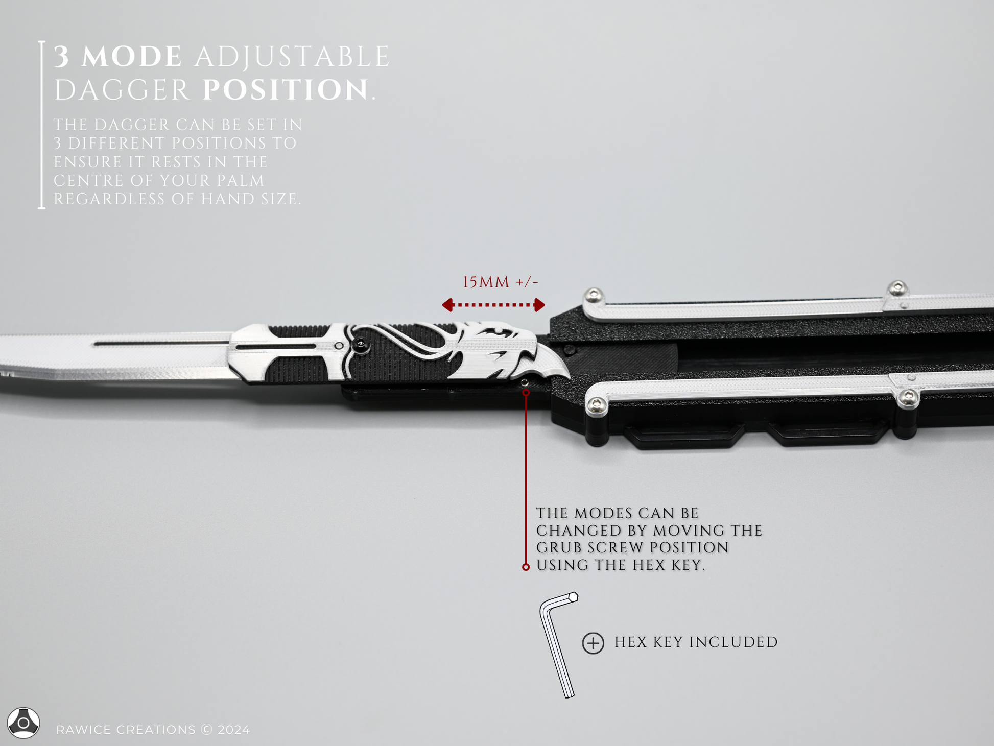 RAWICE CREATIONS V2 Assassin's AC III Connor Kenway Pivot Hidden Blade (RIGHT Arm Version)