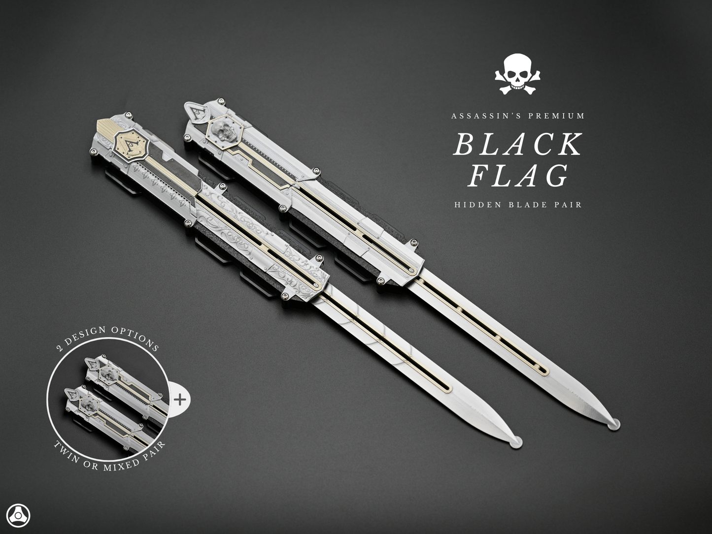 V2 Assassin's Black Flag Edward Kenway Hidden Blade Pair Premium Edition
