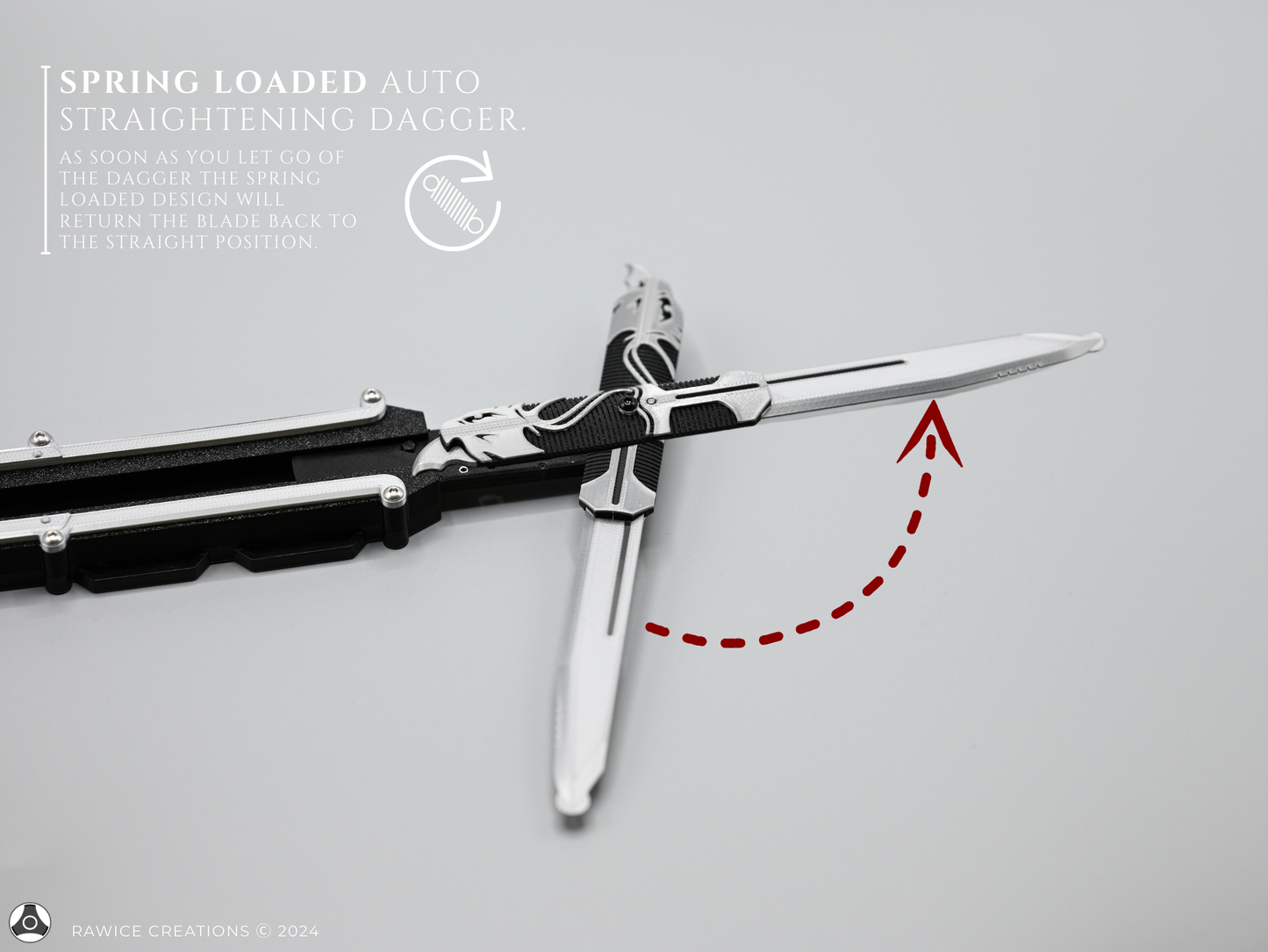RAWICE CREATIONS V2 Assassin's AC III Connor Kenway Pivot Hidden Blade (LEFT Arm Version)