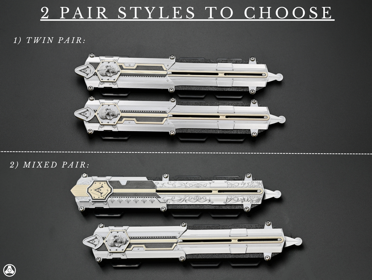V2 Assassin's Black Flag Edward Kenway Hidden Blade Pair Premium Edition