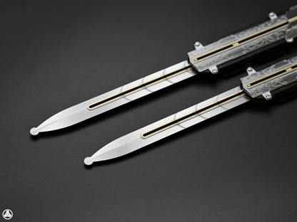 RAWICE CREATIONS V2 Assassin's Black Flag Adewale / Mary Read Hidden Blade Pair Premium Edition