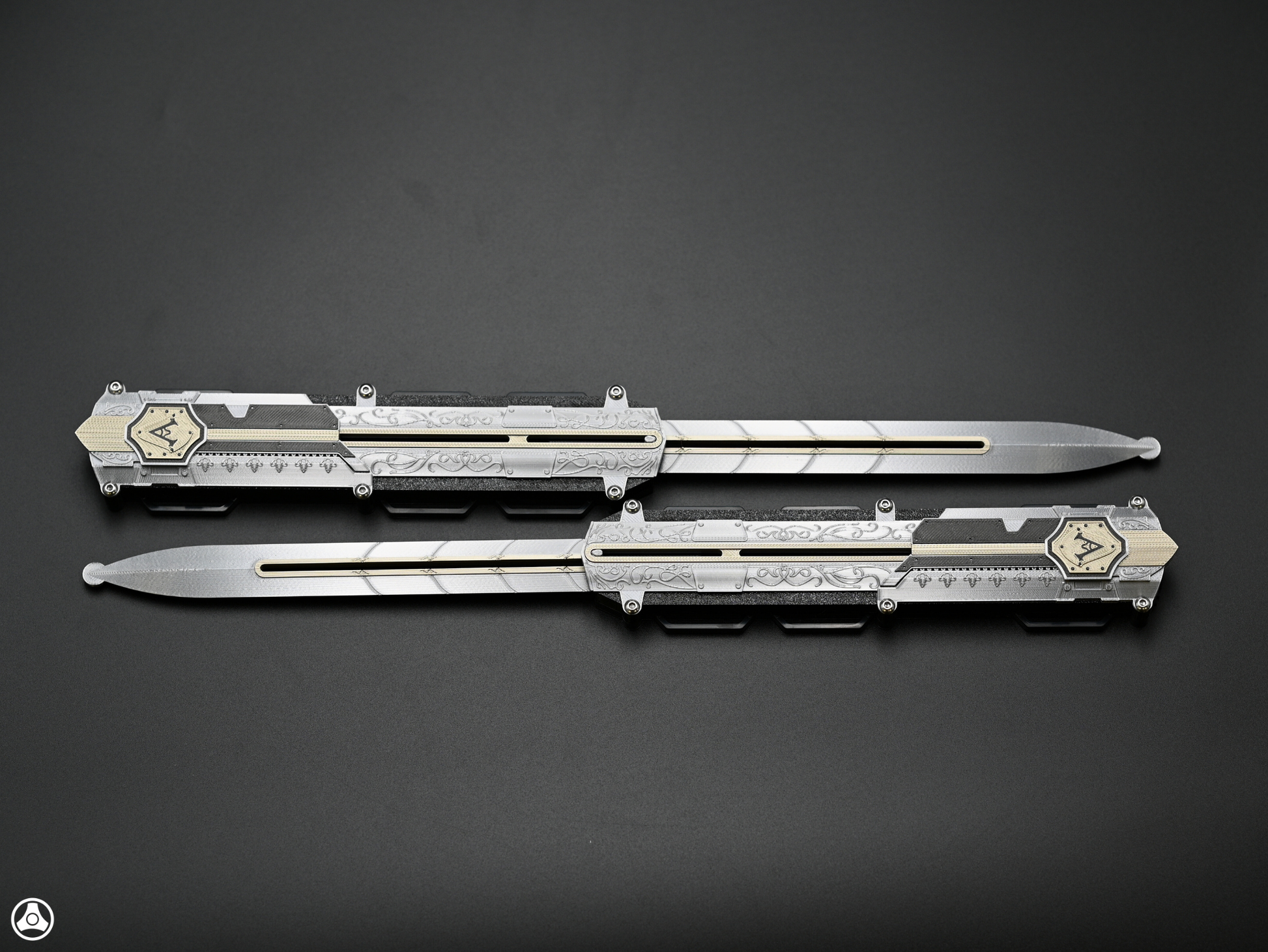 RAWICE CREATIONS V2 Assassin's Black Flag Adewale / Mary Read Hidden Blade Pair Premium Edition
