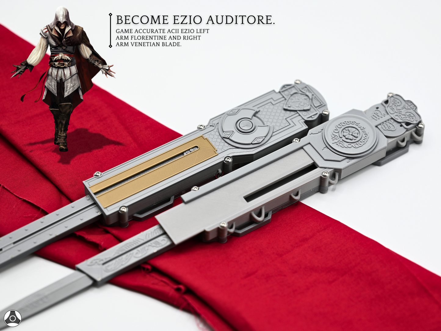 V2 Assassin's II Dual Ezio Auditore Florentine and Venetian Left + Right Arm Hidden Blade Pair