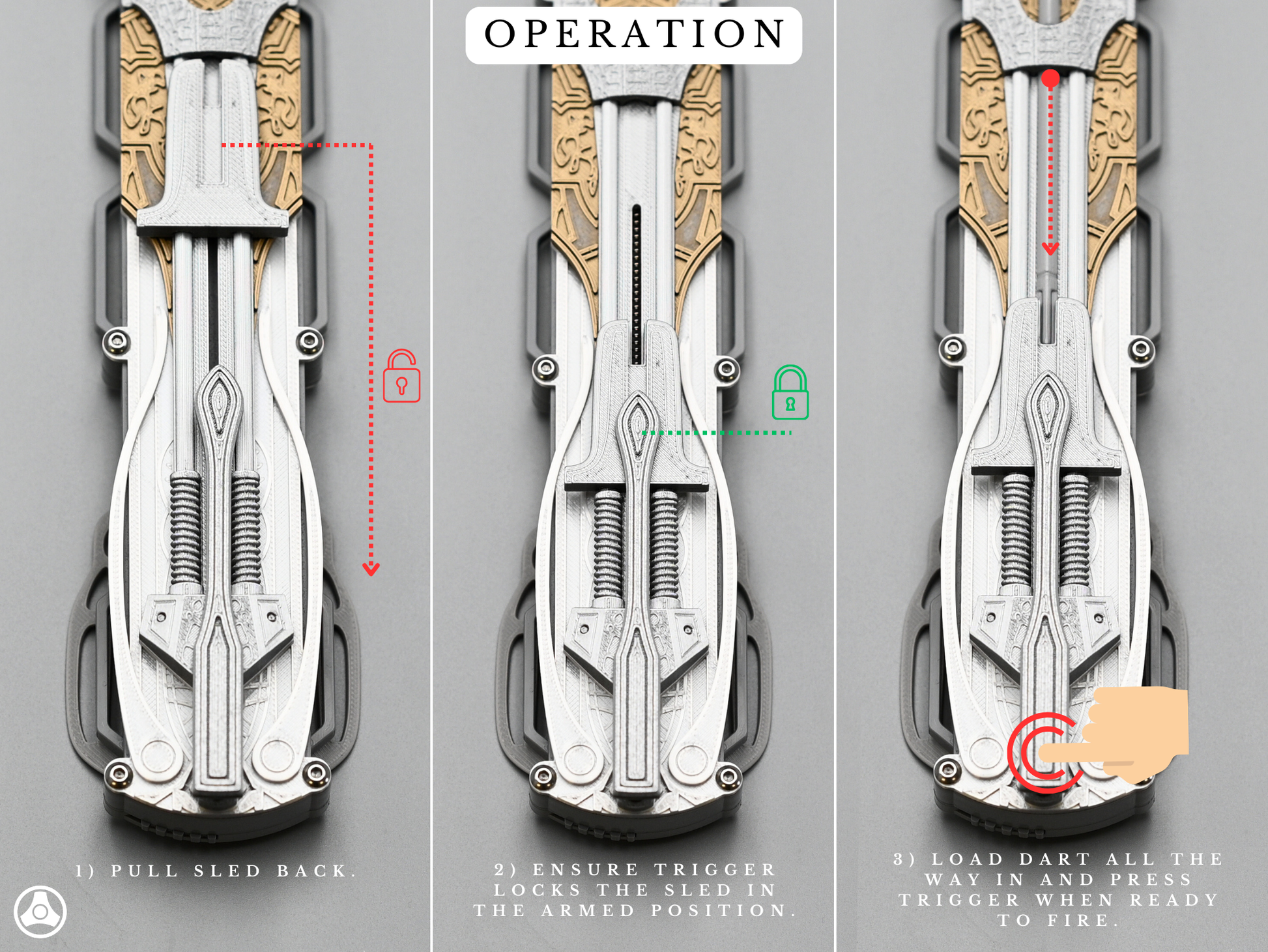 RAWICE CREATIONS V2 Assassin's Dual Maria Hidden Blades (Blade Pair) AC Movie Blades