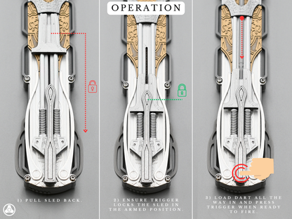 RAWICE CREATIONS V2 Assassin's Dual Maria Hidden Blades (Blade Pair) AC Movie Blades