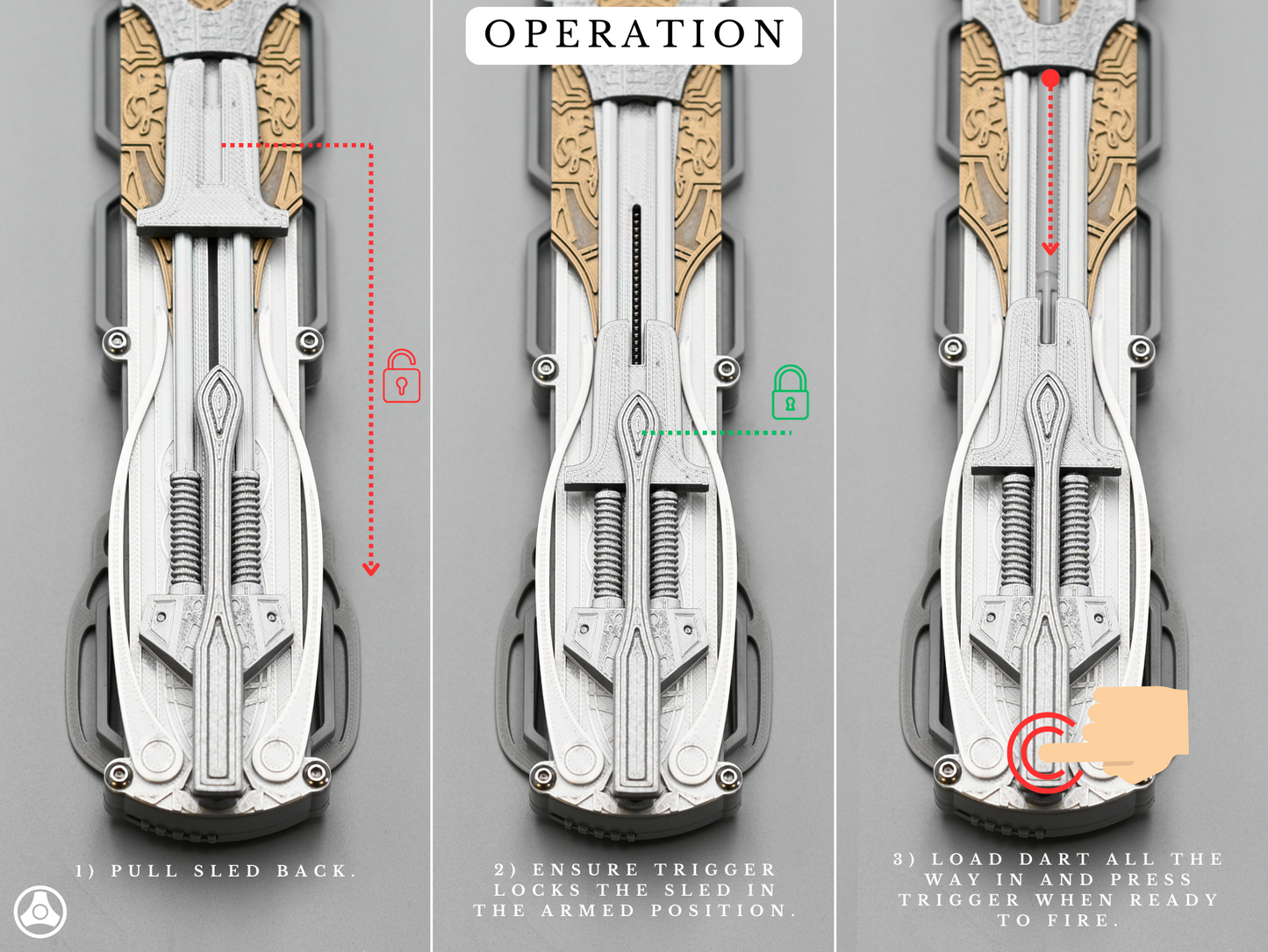 RAWICE CREATIONS V2 Assassin's Maria Hidden Blade + Dart Launcher - AC Movie Blade