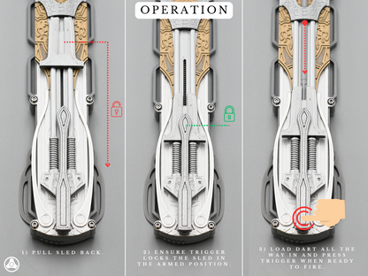 RAWICE CREATIONS V2 Assassin's Maria Hidden Blade + Dart Launcher - AC Movie Blade
