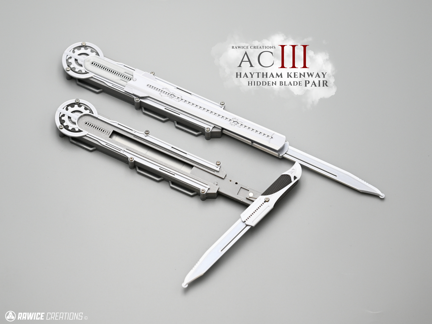 RAWICE CREATIONS V2 Assassin's AC III Haytham Kenway Hidden Blades (Blade Pair)