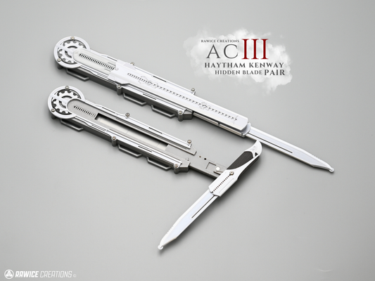 RAWICE CREATIONS V2 Assassin's AC III Haytham Kenway Hidden Blades (Blade Pair)