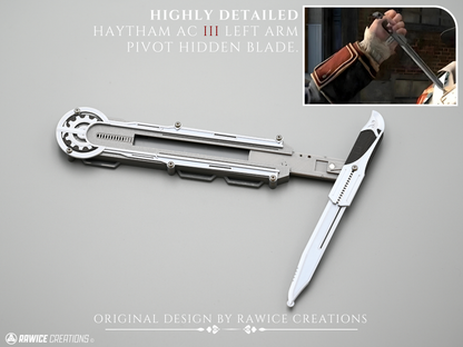 RAWICE CREATIONS V2 Assassin's AC III Haytham Kenway Hidden Blades (Blade Pair)