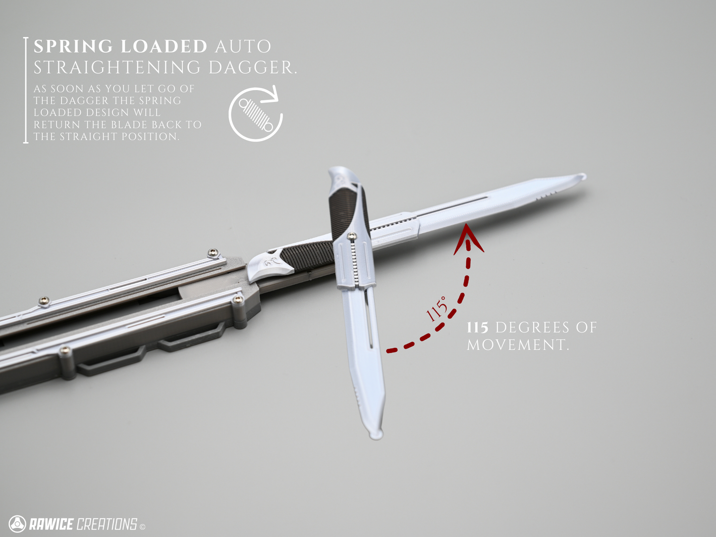 RAWICE CREATIONS V2 Assassin's AC III Haytham Kenway Hidden Blades (Blade Pair)