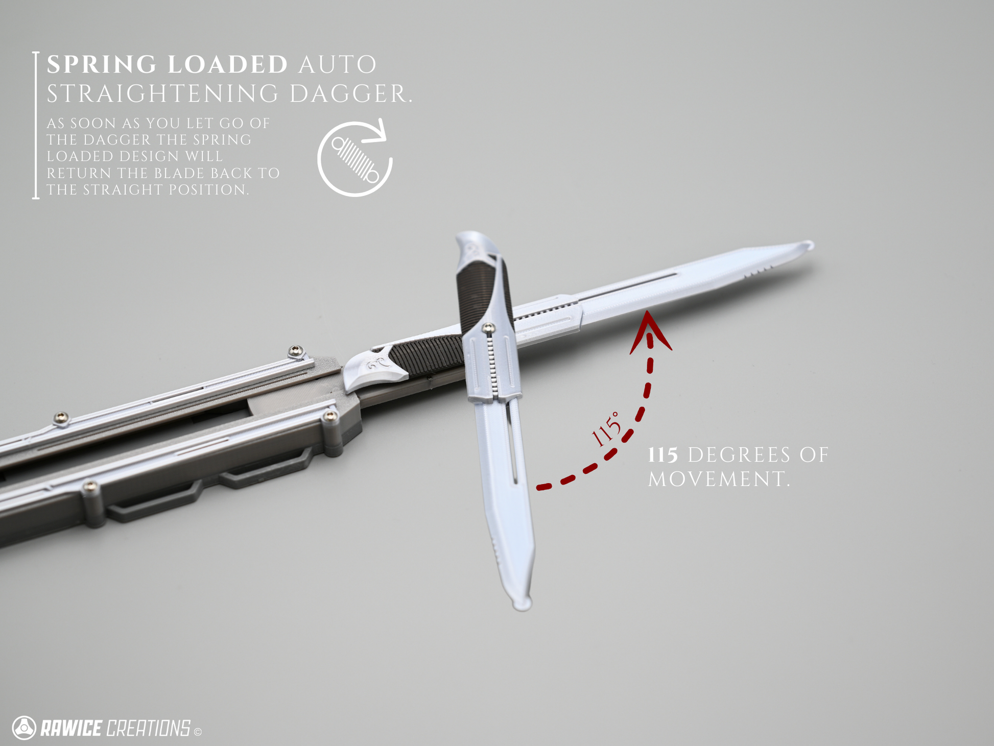RAWICE CREATIONS V2 Assassin's AC III Haytham Kenway Hidden Blades (Blade Pair)