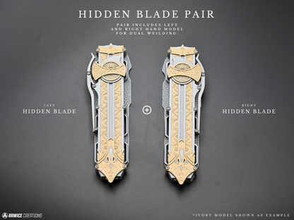 RAWICE CREATIONS V2 Assassin's Aguilar Hidden Blades Pair - AC Movie Blades (2 Colour Options)