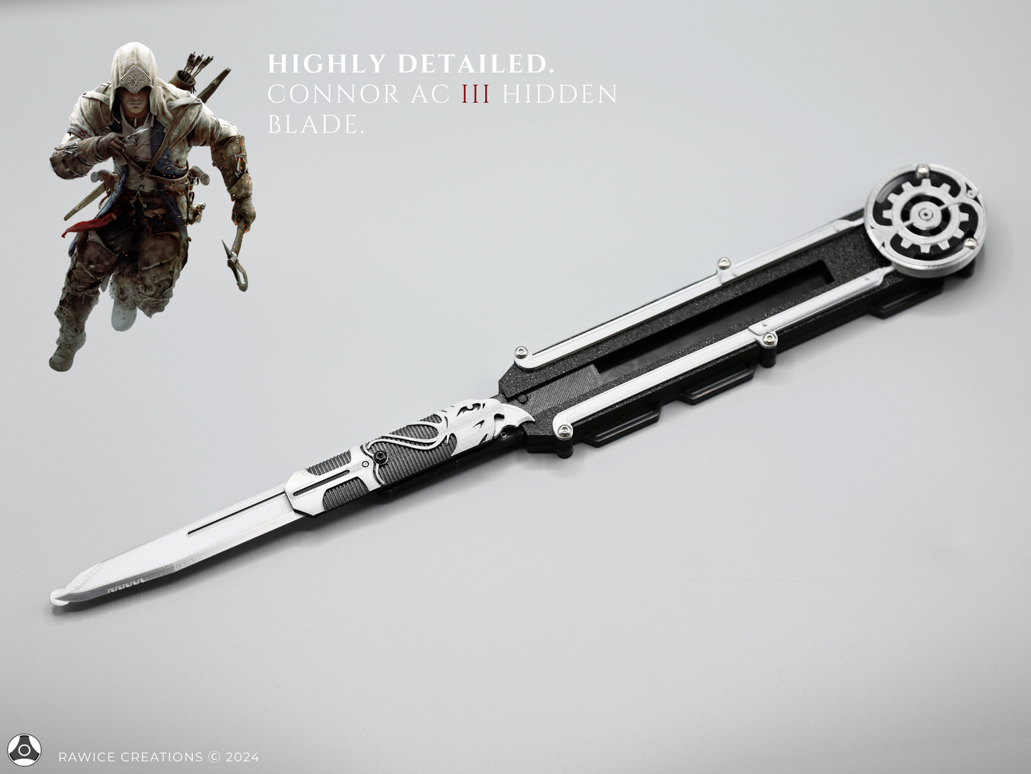 V2 Assassin's AC III Connor Kenway Pivot Hidden Blade (RIGHT Arm Version)