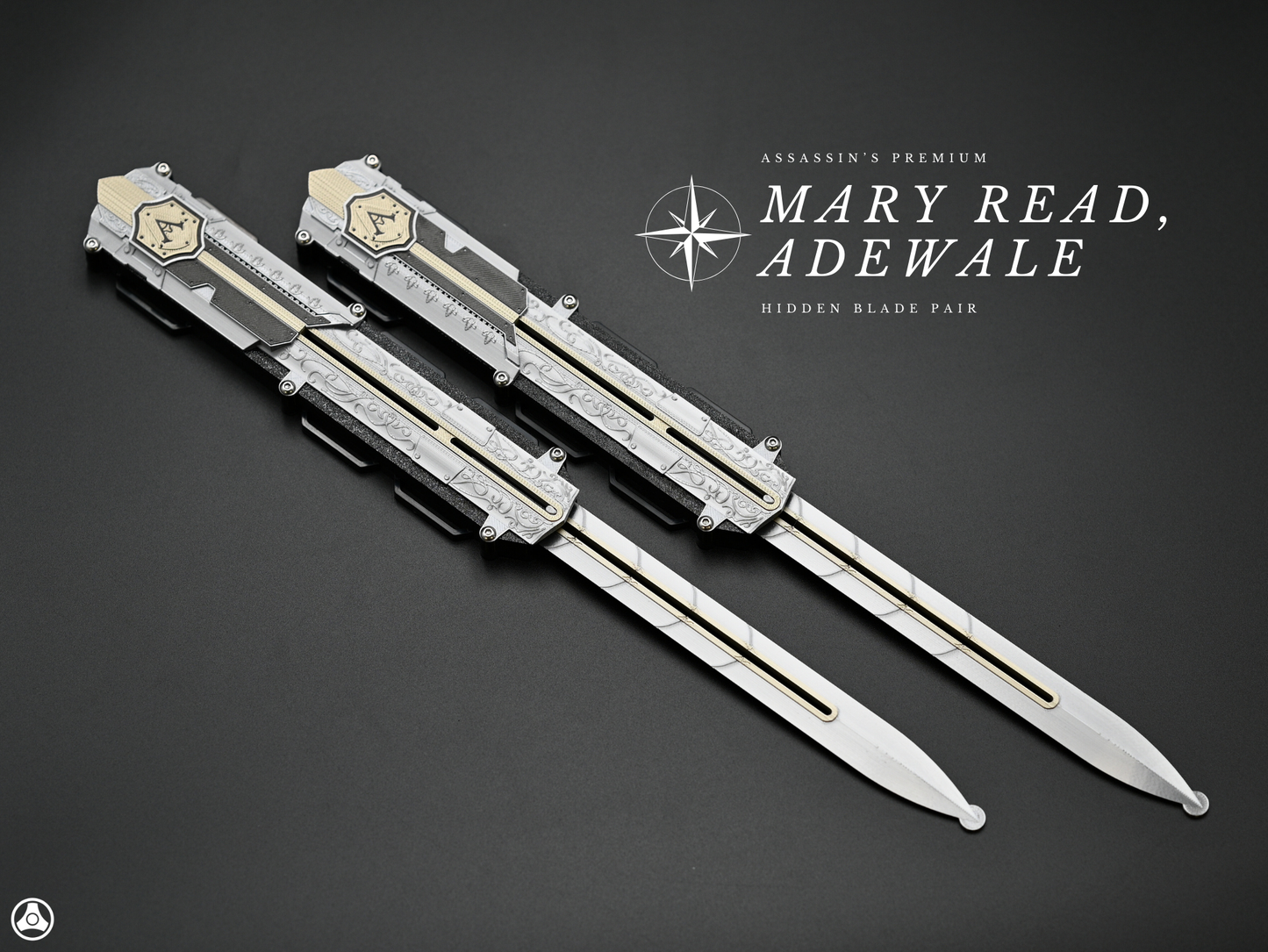 RAWICE CREATIONS V2 Assassin's Black Flag Adewale / Mary Read Hidden Blade Pair Premium Edition