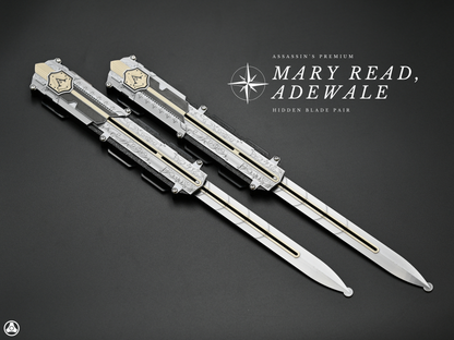 RAWICE CREATIONS V2 Assassin's Black Flag Adewale / Mary Read Hidden Blade Pair Premium Edition