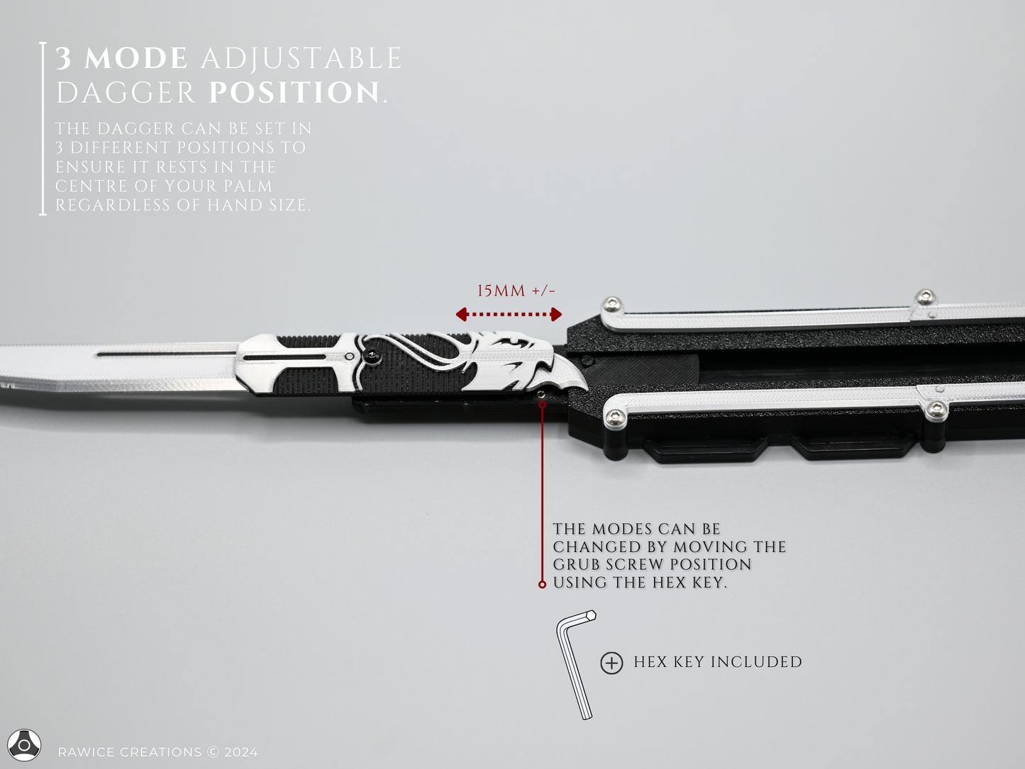 V2 Assassin's AC III Connor Kenway Pivot Hidden Blade (RIGHT Arm Version)