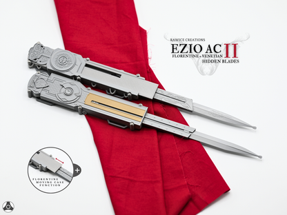 V2 Assassin's II Dual Ezio Auditore Florentine and Venetian Left + Right Arm Hidden Blade Pair