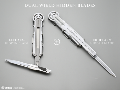 RAWICE CREATIONS V2 Assassin's AC III Haytham Kenway Hidden Blades (Blade Pair)